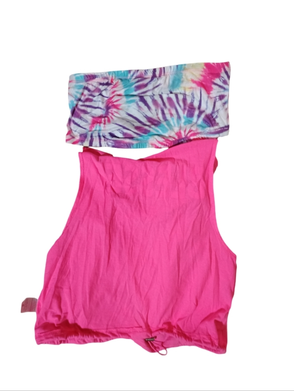 No Boundaries Hot Pink 'Blessed' Girls' Juniors Tank with Lattice Back NWOT - Picture 4 of 5